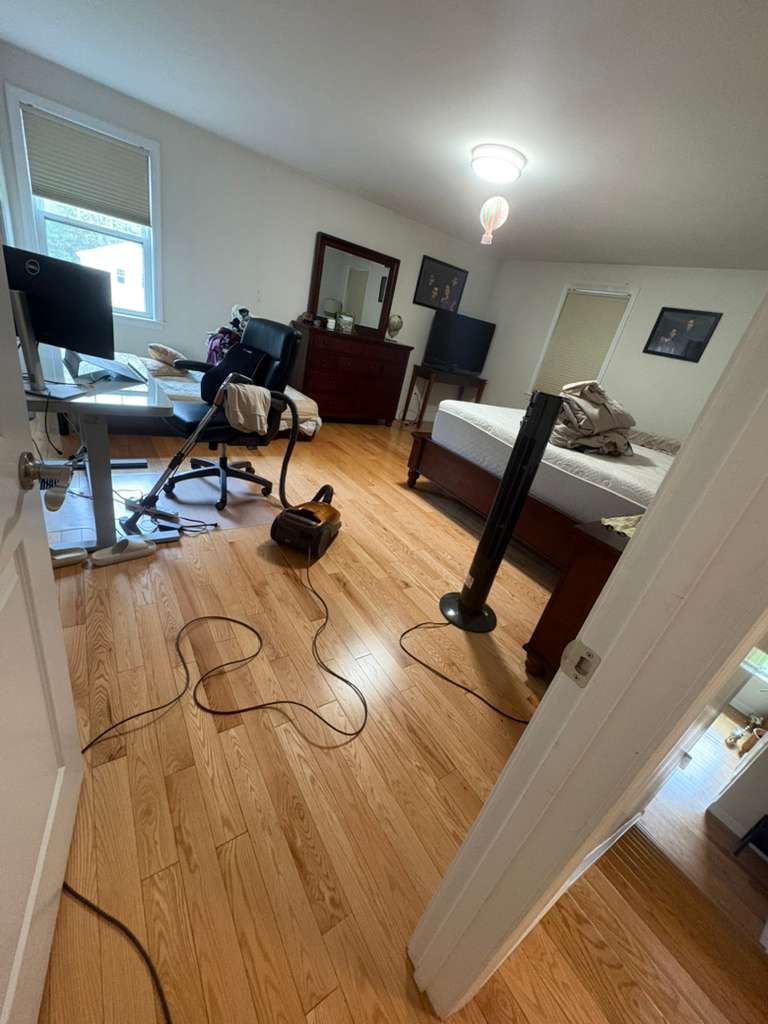 Bedroom deep clean — before